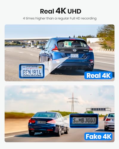 Real 4K Dash Cam Front and Rear