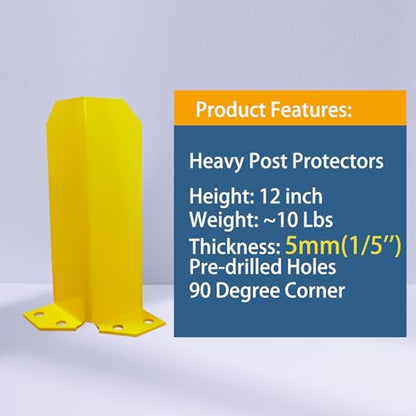 Pallet Rack Post Protectors 12" Height Steel Pallet Rack Guard