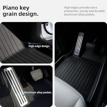 6 Pcs Floor Mats for Tesla Model Y Juniper Accessories 2025 2026 (6 Count)