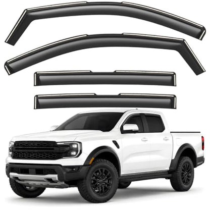 Window Deflectors Smoke Tinted in (4 Count)