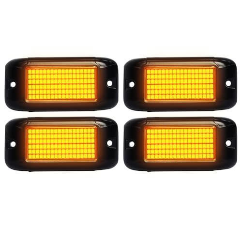 108 High Power LEDs per Pod 4Pods Yellow Amber Rock Lights Ultra