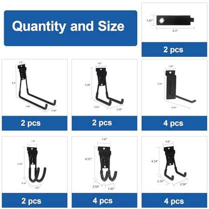 20 PCS Slatwall Accessories Kit for Garage Rooms Shops Storage Organizing Display