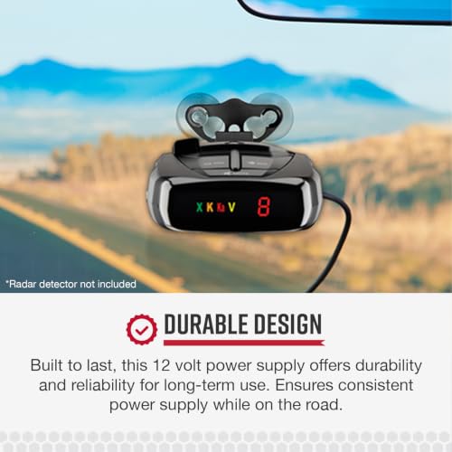 12 Volt Straight Power Cord for Powering Radar Detector (6 Foot)