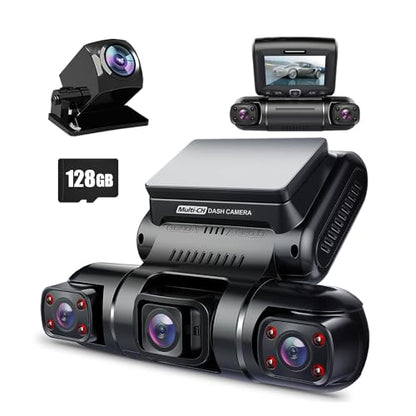 360° 4 Channel Dash Cam Front and Rear Inside Left Right
