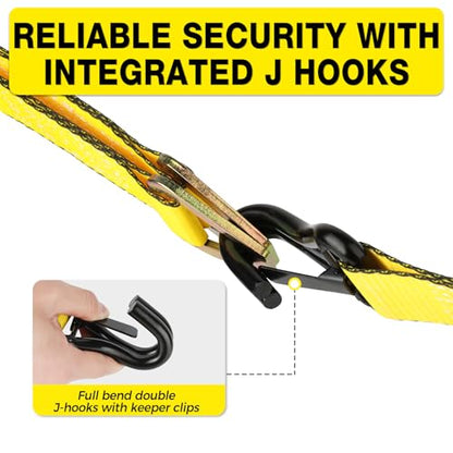 Car Tie Down Straps for Trailers 2" x 10' 4 (4 Count)