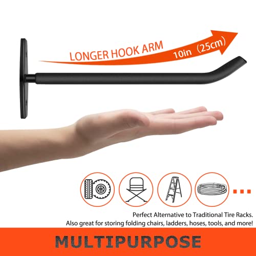 8 Pack 10 Inch Heavy Duty Garage Hooks (8 Count)