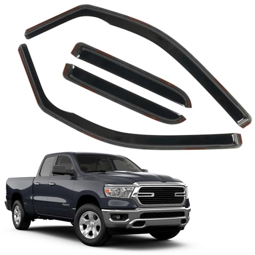 4 PCS in Channel Rain Guards for Trucks 2019