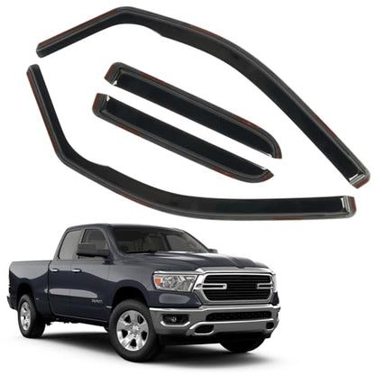 4 PCS in Channel Rain Guards for Trucks 2019