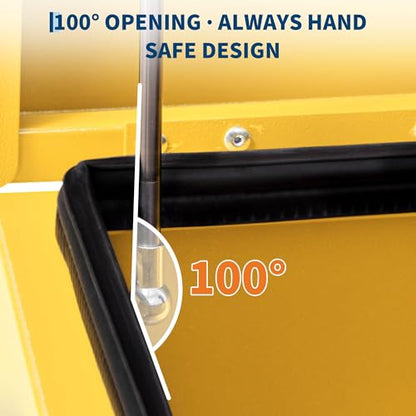 Truck Bed Toolbox Truck Tool Box Heavy Duty Steel Storage Cabinet Organizer Chest Jobsite for Pickup