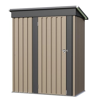 Metal Outdoor Storage Shed 5 x 3 FT Metal Shed with Lockable Door