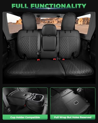 for Jeep Wrangler Leather Custom Car Seat Covers Full Set 4 Door