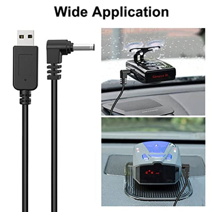 USB to DC3.5 Radar Detector Cable 6.6ft for Escort