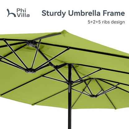 15ft Large Outdoor Patio Umbrella with Base Included
