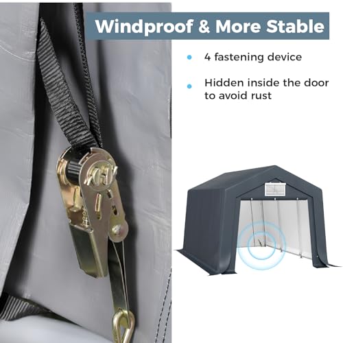 10x15 ft Storage Shelter Shed Portable Outdoor Carport Garage