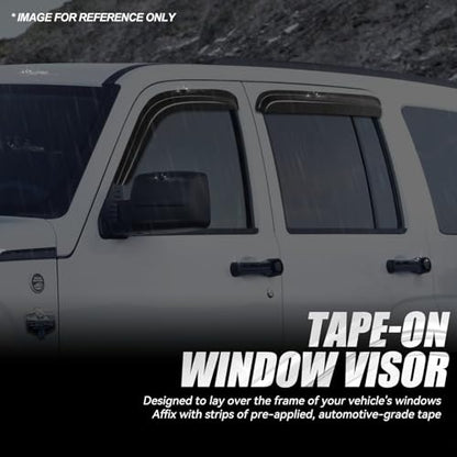 4PCS Tape On Window Visors for 2008