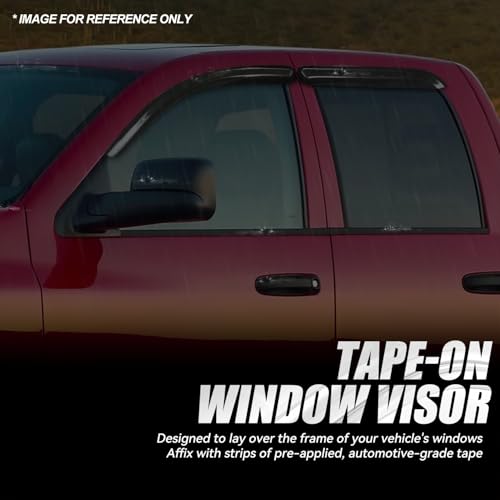 4PCS Tape On Window Visors for 2002 (4 Count)