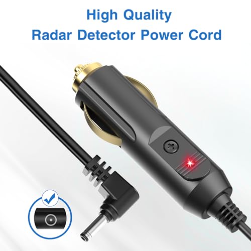 12V Car Charge DC3.5 Radar Detector Power Cord for Cobra