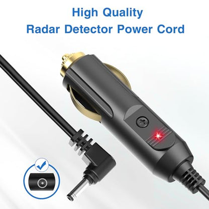 12V Car Charge DC3.5 Radar Detector Power Cord for Cobra