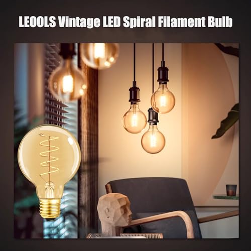 Vintage LED Spiral Filament Bulb G25 (4 Count)