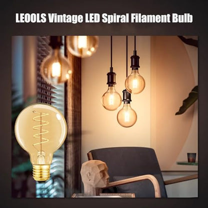 Vintage LED Spiral Filament Bulb G25 (4 Count)