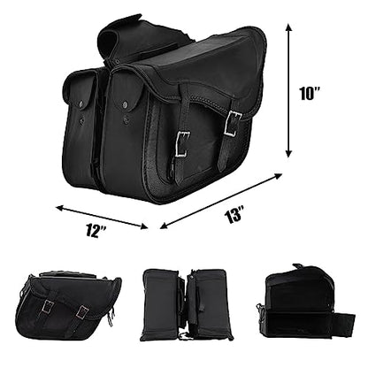 Motorcycle Saddle Bags Leather Motorcycle Luggage Bag with Gun Holsters For Softails Sportsters and Choppers Tool Bags