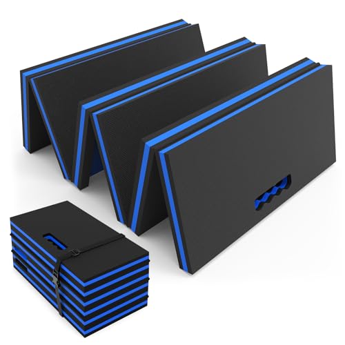 Thick Mechanic Mat Foldable EVA Kneeling Pad with Magnetic Tool Slot