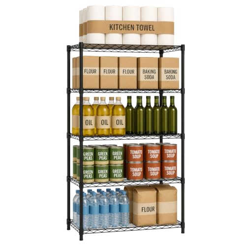 5 Tier Wire Shelving Unit Storage Rack