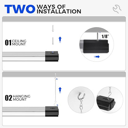 BS168 LED Shop Lights 8FT for Workshop (4 Count)