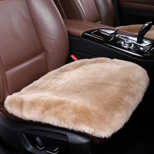 Genuine Sheepskin Car Seat Cover for Fuzzy Soft Fur Wool Cushion