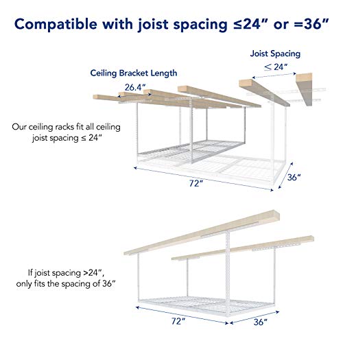 3x6 Overhead Garage Ceiling Storage Rack (2 Count)