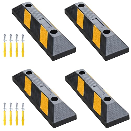4 Pack 21" Rubber Parking Curbs (4 Count)