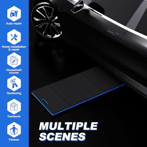Thick Mechanic Mat Foldable EVA Kneeling Pad with Magnetic Tool Slot