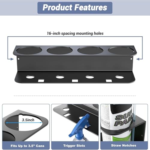 Wall Mount Spray Bottle Holder