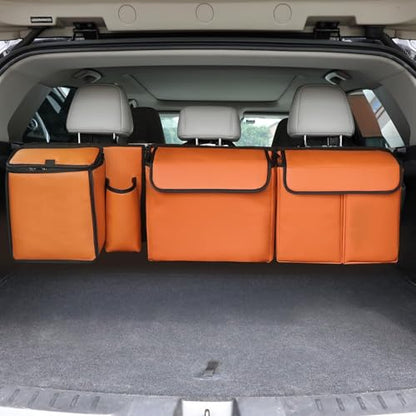 Deluxe Leather Trunk and Backseat Organizer for Car SUVs & RVs