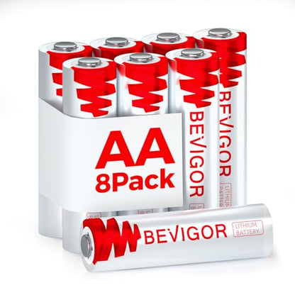 Lithium Batteries AA Size 8 Pack (8 Count)