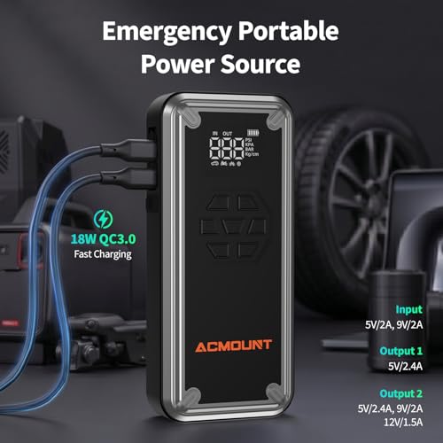 W160 5000A Jump Starter with Air Compressor 150PSI
