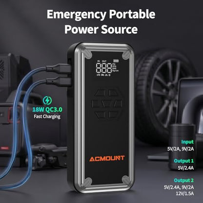 W160 5000A Jump Starter with Air Compressor 150PSI