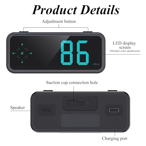 GPS Digital Speedometer for Car MPH (2 Count)