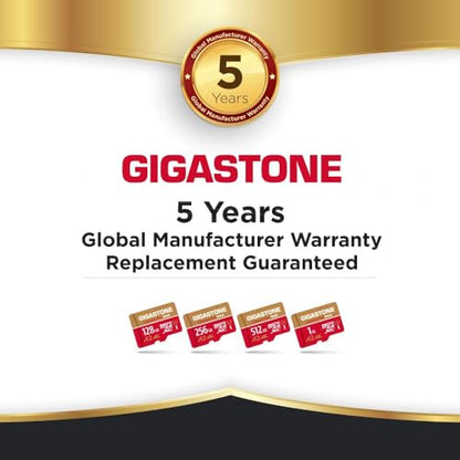 5 Years Data Recovery】 GIGASTONE 256GB Micro SD Card with USB 3.2 Type C Card Reader