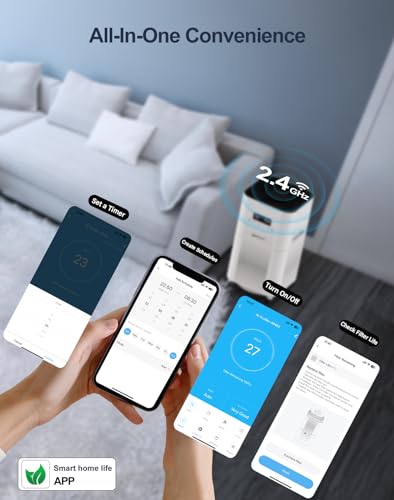Smart Air Purifier for Home Large Room 3000Ft²