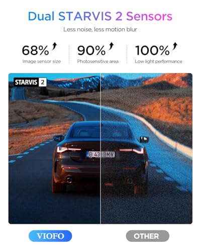 A329S 4K 60FPS Dash Cam Front and Rear