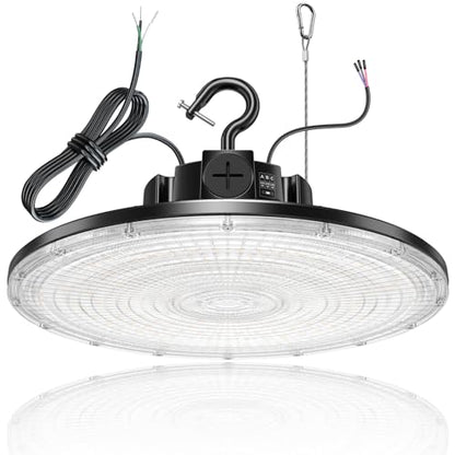 480V LED High Bay Light 300W 240W 200W Adjustable UFO Light 42000LM ETL Listed Dimmable High Bay LED Shop Lights 5000K Daylight IP65 Waterproof Commercial Bay Lighting for Warehouse Factory