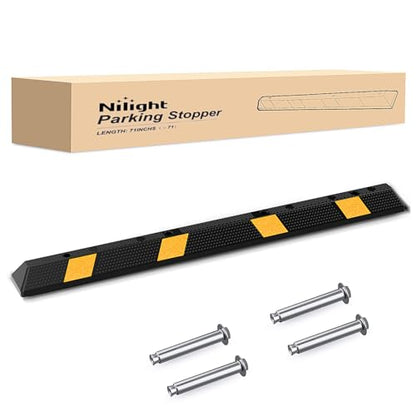 72 Inch Parking Curb with Reflective Strips