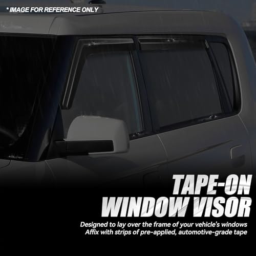 4PCS Tape On Window Visors for 2010 (4 Count)