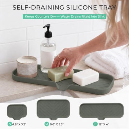 Silicone Soap Dish with Drain Spout