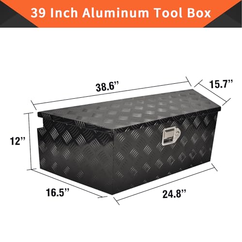 39 Inch Aluminum Trailer Tongue Tool Box 5 Bar Tread Wide Utility