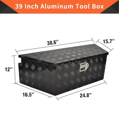 39 Inch Aluminum Trailer Tongue Tool Box 5 Bar Tread Wide Utility