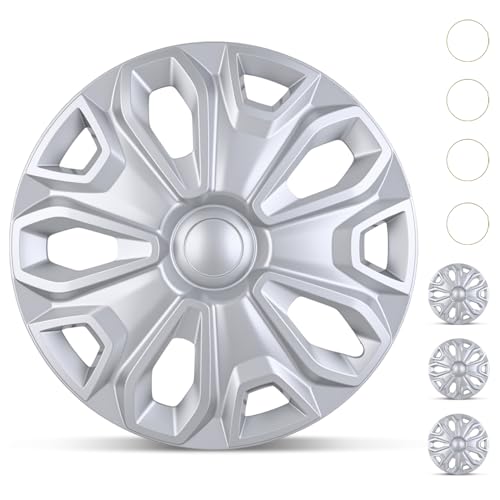 Wheel Cover Hubcaps 16 Inch for Ford Transit 150 250 350 350HD 2015 16 17 18 19 20 21 22 23 24 2025 Steel Wheel with 5 Lug 16 Hub Caps Set of 4 Rim Protector Wheel Covers Replacement (4 Count)
