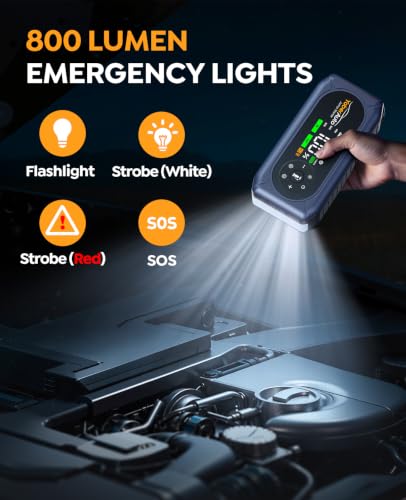 5000A Car Jump Starter with Air Compressor