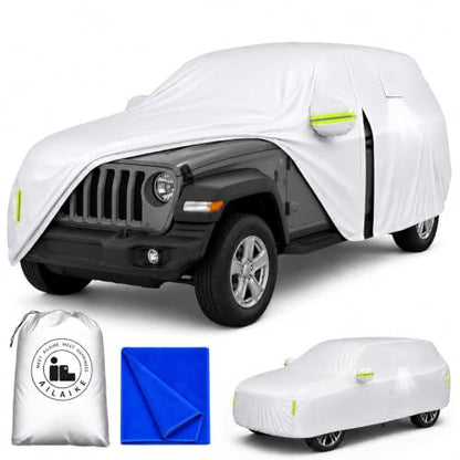 Car Cover Waterproof All Weather Fit for Jeep Wrangler 4 Door